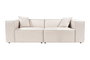 Atelier Del Sofa Sofá Lora 2 Plazas - Marrón Claro, Sofá de Lino con Estructura de Carballo, Comodidad y Estilo